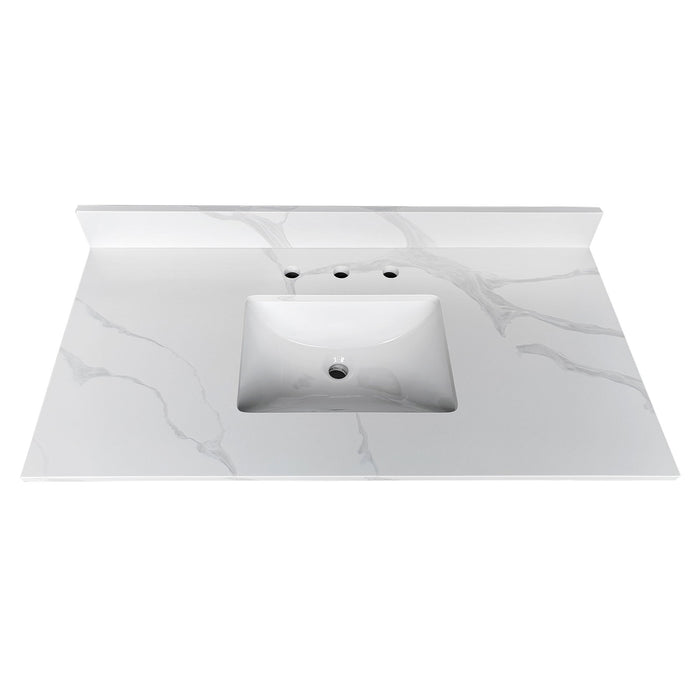 Bathroom Vanity Top With Undermount Sink, 3 Pre Drilled Holes