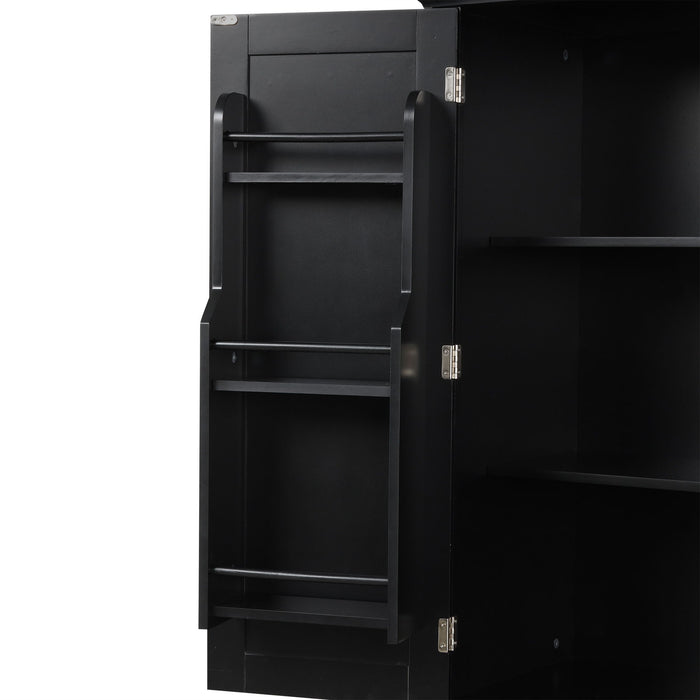 Bathroom Storage Cabinet With Doors And Drawer, Adjustable Shelf