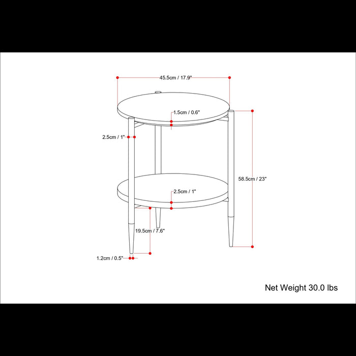 Wagner - Round Marble & Wood Table