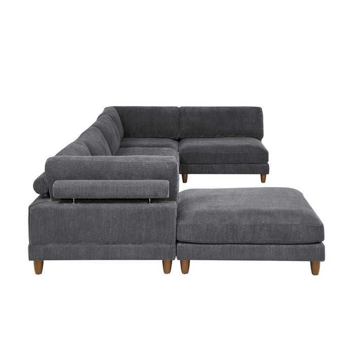 Modern Modular Sectional With Adjustable Back Support
