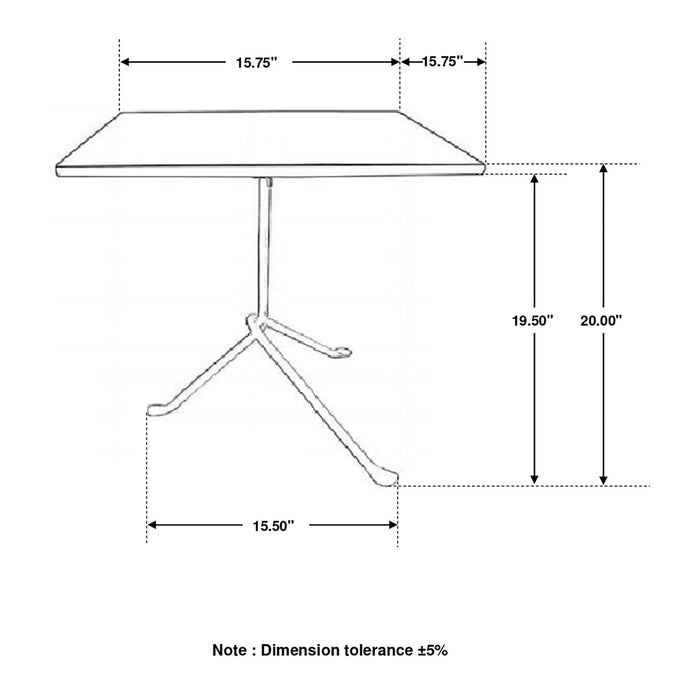 Accent Table With Tripod Legs - Brown