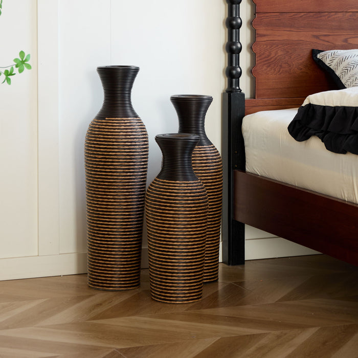 Classic And Neat Floor Vase, High Independent Flower Stand (Set of 3)