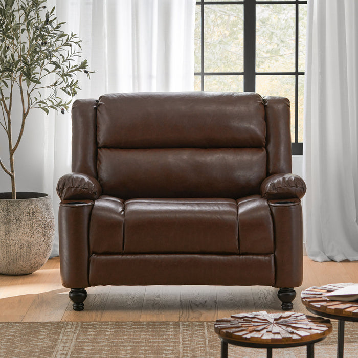 Tufted Design Wide Manual Recliner Chair