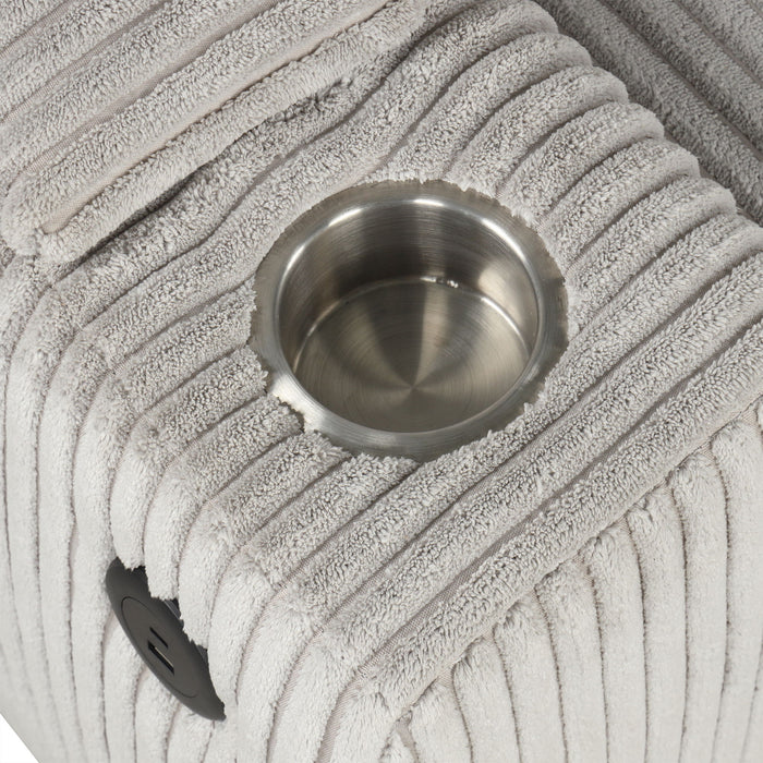 Pull-Out L-Shaped Sectional Sofa With Movable Ottoman And Stool, Large Storage Space, A Cup Holder, And 2 USB Ports For Living Room