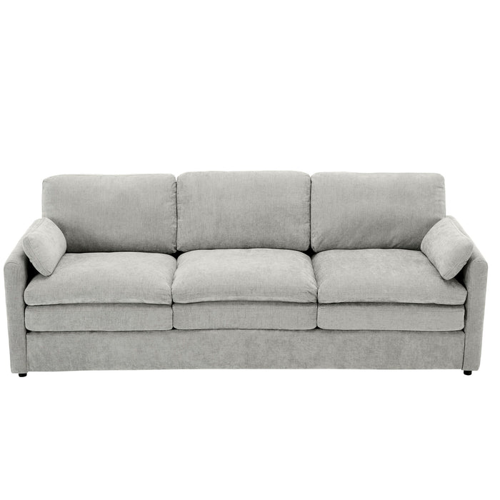 Cozy Upholstered 3 Seater Sofa Plush Cushion For Living Room
