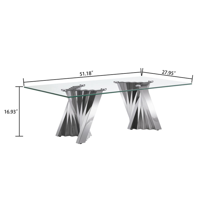 Table With Twisted Fan Shaped Legs