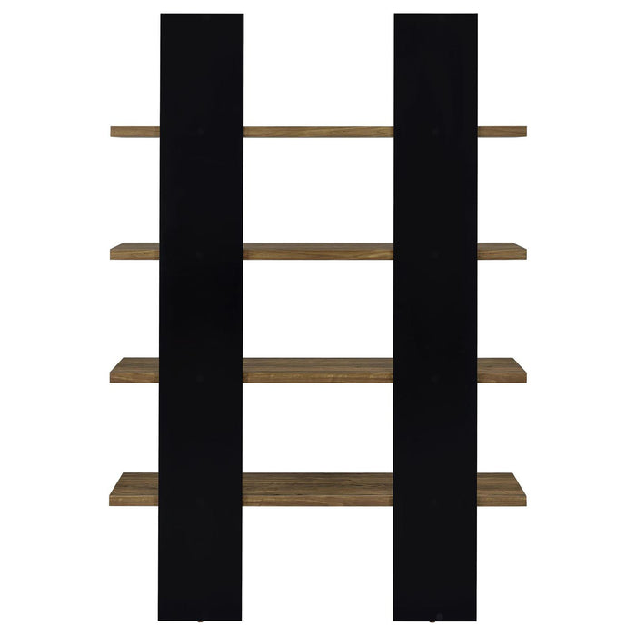 Mystrene - 4 Shelf Bookcase With Open Shelving Design - Black