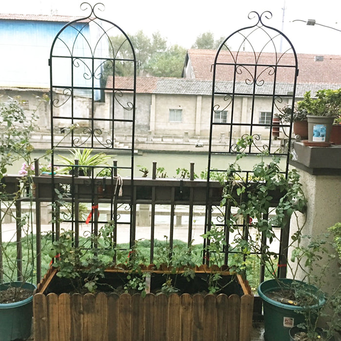 Metal Garden Rustproof Trellis For Climbing Plants Outdoor Flower Support