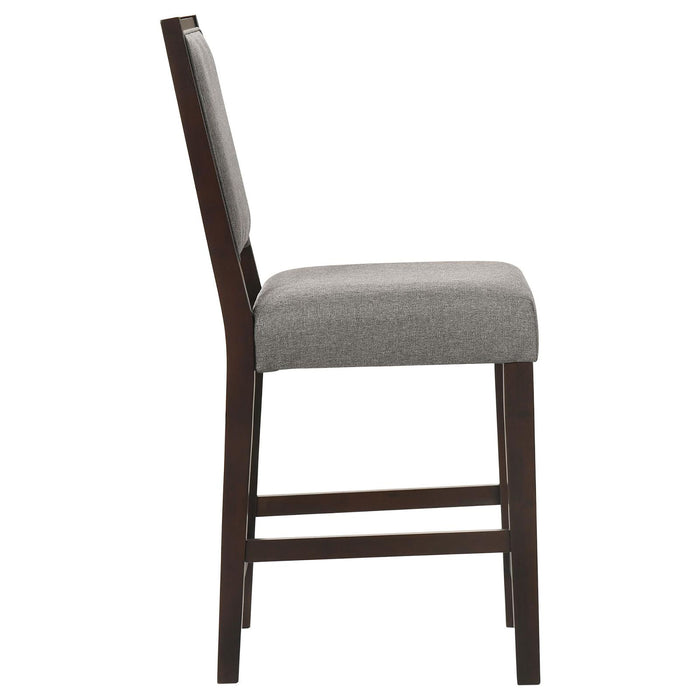 Counter Stools With Footrest (Set of 2) - Gray