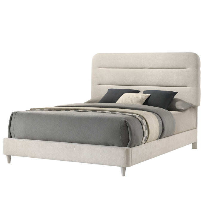 Upholstered Panel Bed, Sleek Lines