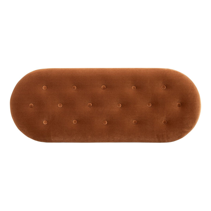 Melinda - Oval Tufted Bullion Fringe Storage Bench