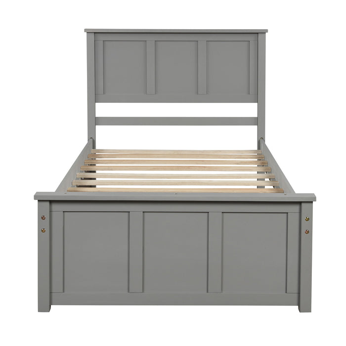 Platform Storage Bed With 2 Wheel Base Drawers