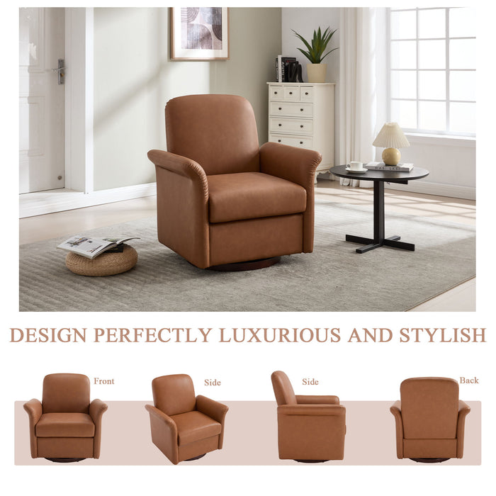 Modern Swivel Barrel Accent Chair With Base