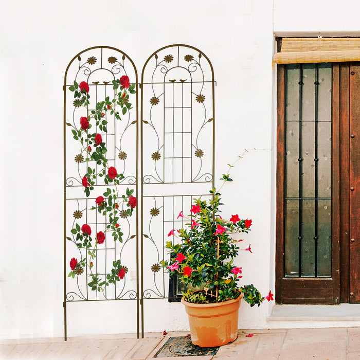 Metal Garden Trellis Rustproof Trellis For Climbing Plant Outdoor Flower Support