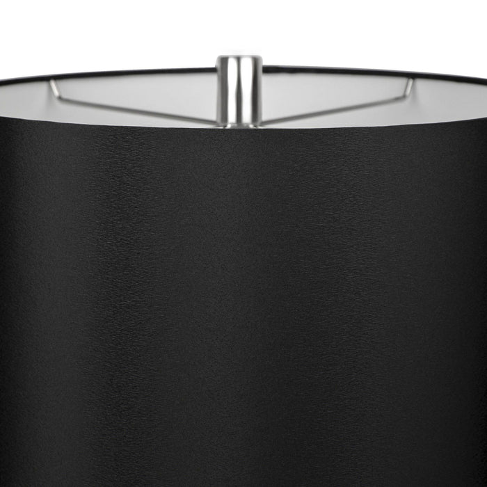 Diana - Contemporary Table Lamp (Set of 2) - Polished Nickel / Black Satin