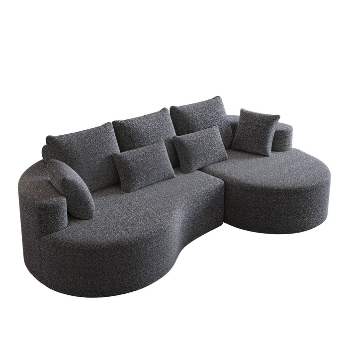Curved Oversized Sectional Sofa With Extra Deep Seat