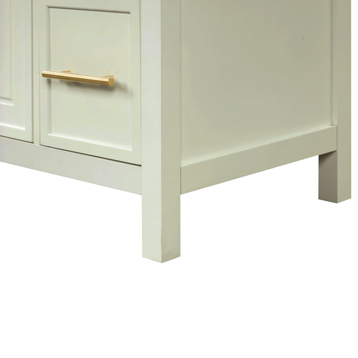 36" Bathroom Vanity With Sink, 2 Doors, 3 Drawers, Rectangular - White
