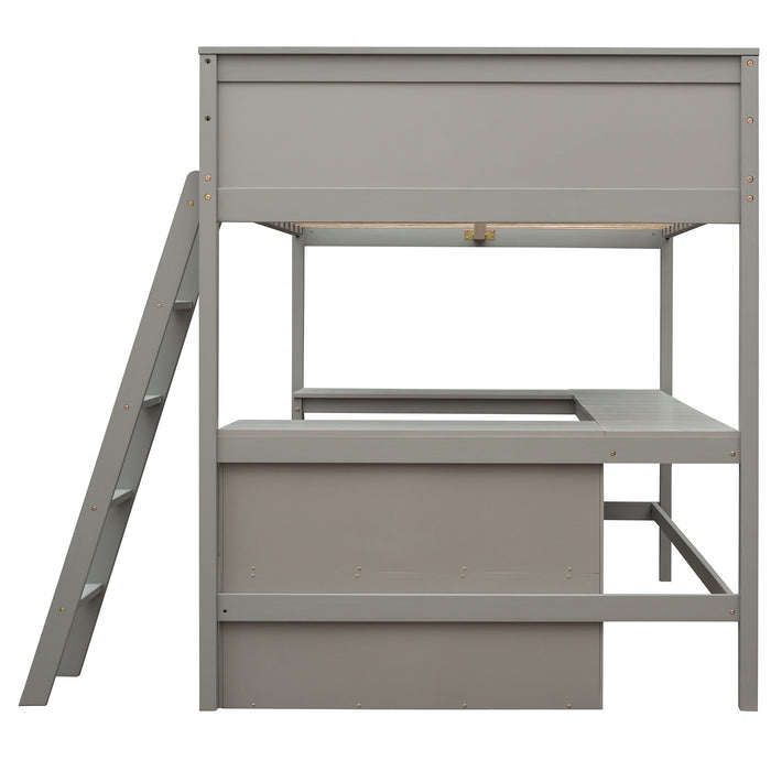Loft Bed With Shelves With Desk