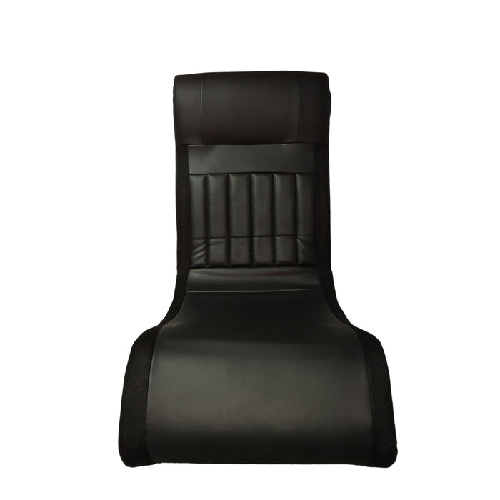 Foldable Gaming Chair With Onboard Speakers, LED Strip Lighting, Bluetooth, Vibration Massage, USB Charging Port - Black