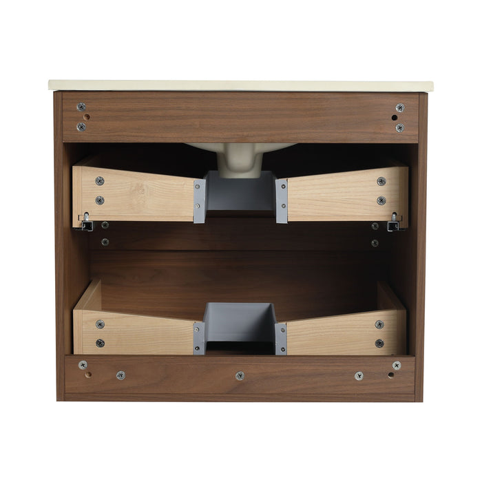 Wall Mounted Bathroom Vanity Cabinet, Soft Close Drawers (Vanity Only)