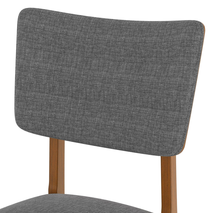 Dining Chairs (Set of 4), Wooden Dining Chair Armless, Mid Century Modern Upholstered Seat Cushion Dining Room Chair For Home Kitchen Dining Room Restaurant - Brown / Gray