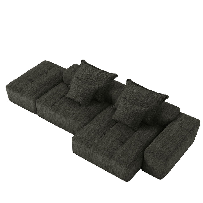 Modern Oversized Diy Combination, Modular Sectional Sofa With Pillows