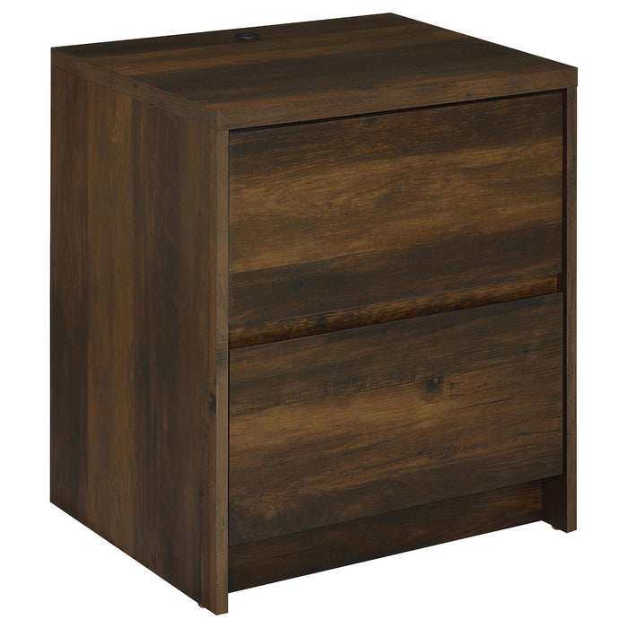Geary - 2 Drawer Nightstand With LED Lights And USB Charging Ports