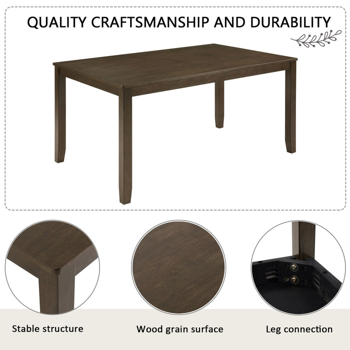 Dining Table Set With Upholstered Chairs, Rectangular Dining Table Set