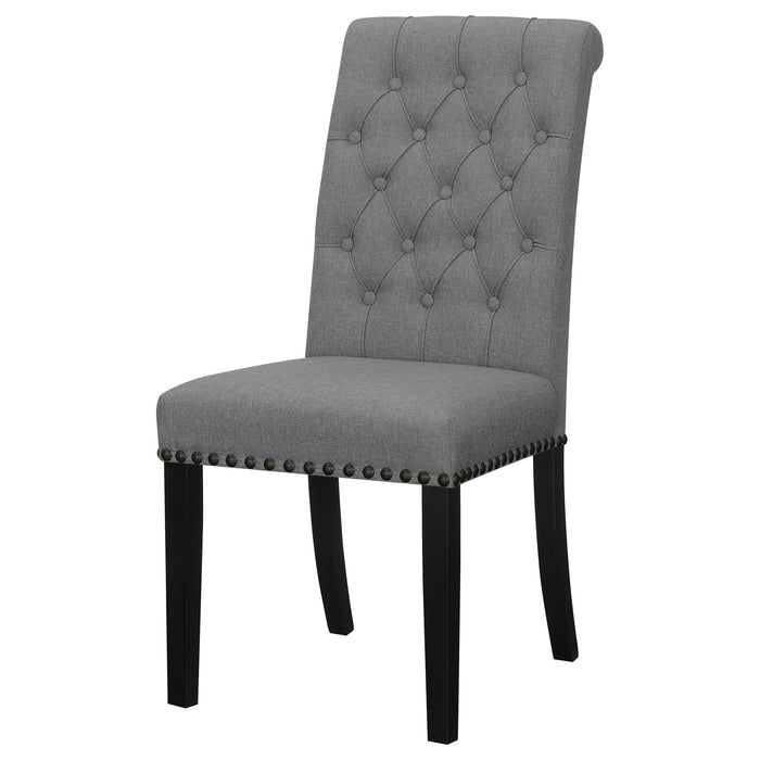 Tufted Rolled Backrest Side Chairs (Set of 2)