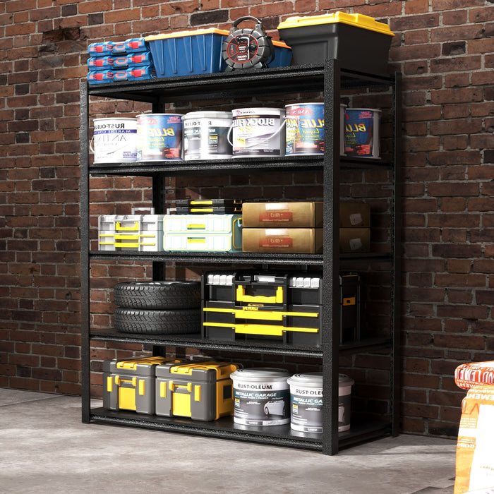 Industrial Heavy Duty Metal Garage Shelving Unit, Adjustable Storage Rack