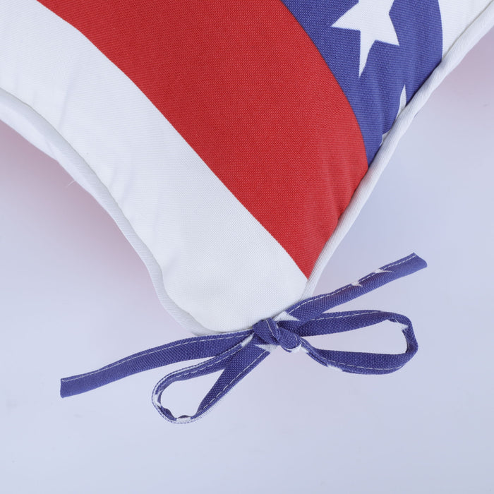 24X24 Inch Outdoor Deep Seat Cushion Set Waterproof Fade Resistant Patio Furniture Cushions With Removable Covers, Adjustable Straps & Handles (Set of 2) - Red