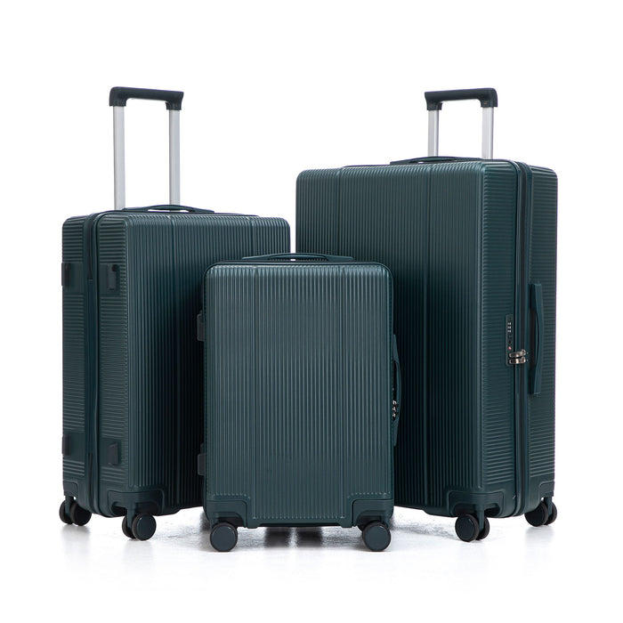 20" / 24" / 28" 3 Pieces / Set Spinner Wheel Luggage, Carry On Suitcase, Matching Color, TSA Combination Lock