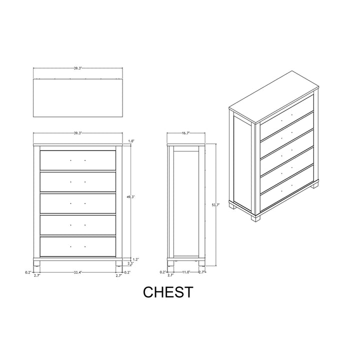 Augusta - 5 Piece Bedroom Set