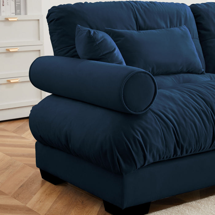 Super Comfort Oversized Modular Sectional Sofa With Movable Ottoman