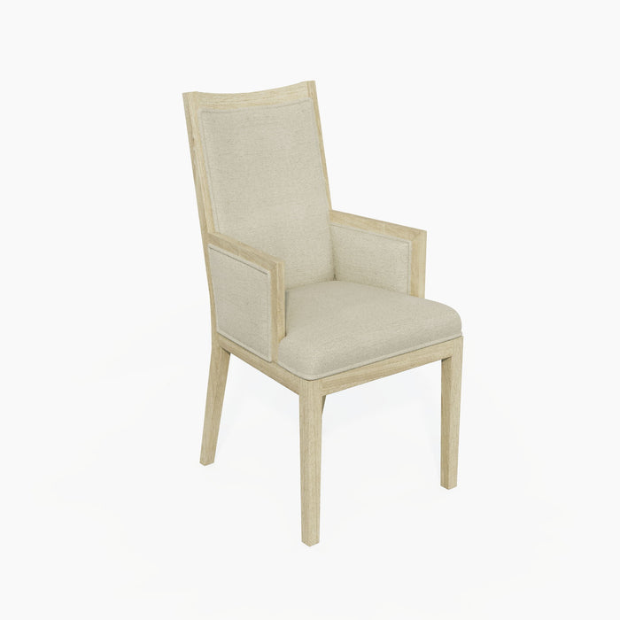 Adeline - Upholstered Arm Chair - Natural Wood Wash