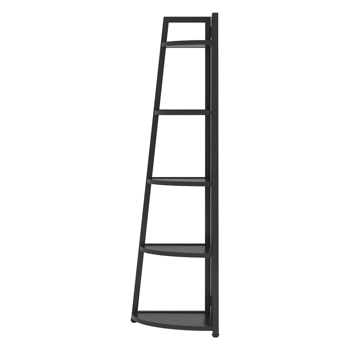 Tall 5 Tier Corner Bookshelf For Living Room