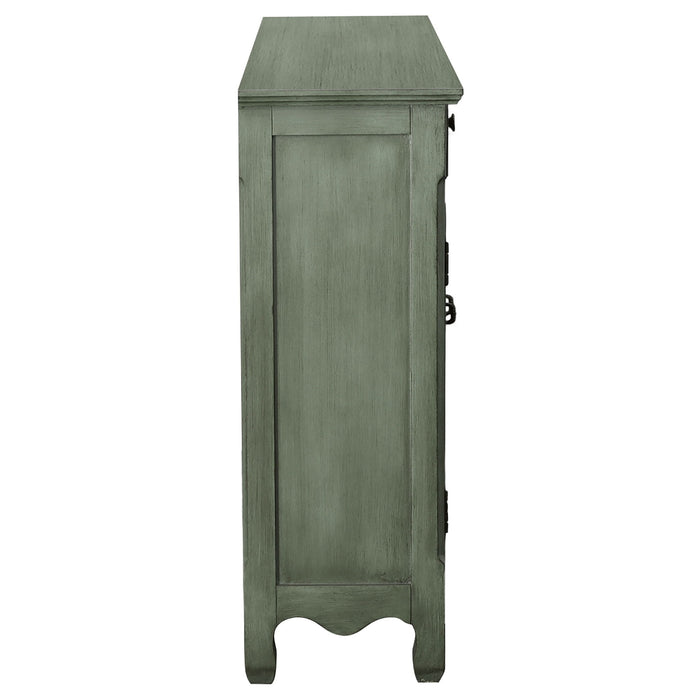 Naomi - 3 Drawer Scrollwork Accent Cabinet - Green