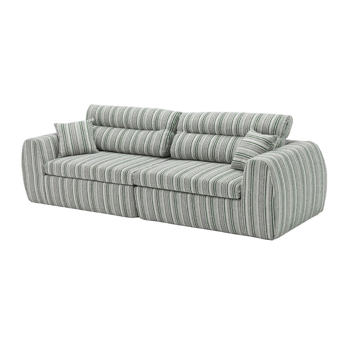3 Seater, Couch With Throw Pillows For Living Room