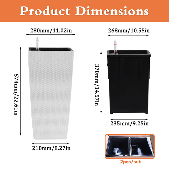 Indoor Outdoor Planter With Automatic Watering System