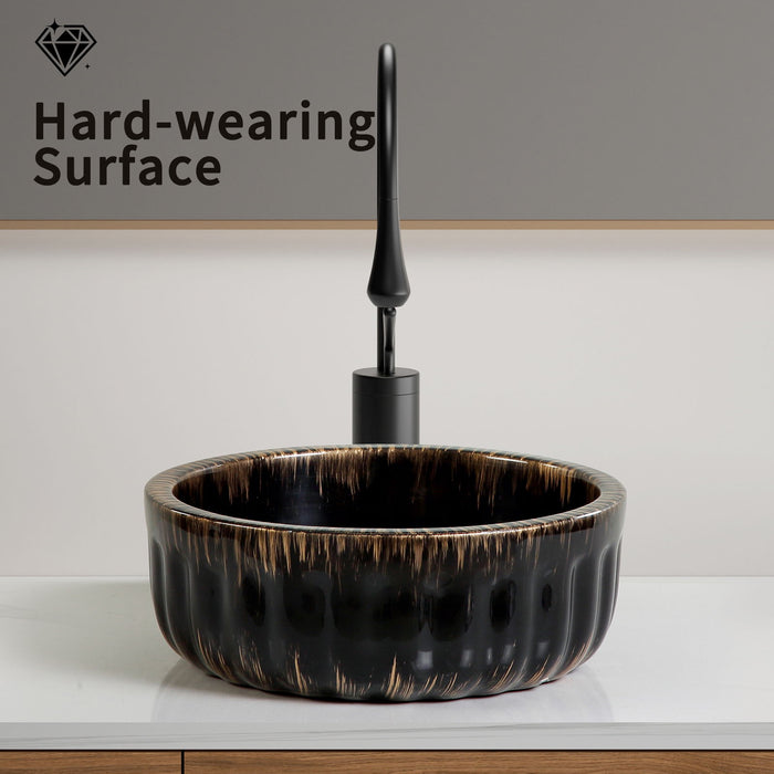 Vessel Sink, Above Counter Small Bowl - Black