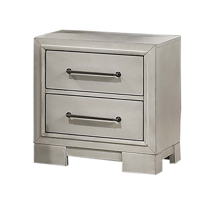 Bed Set With Storage Drawers, Open Shelves, And Built In LED Lighting