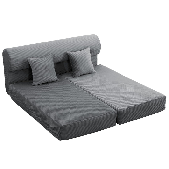 Convertible Sofa Bed, 2 Seater Fold Out Floor Couch