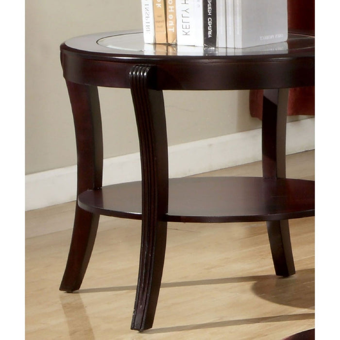 Contemporary Table With Open Lower Shelf