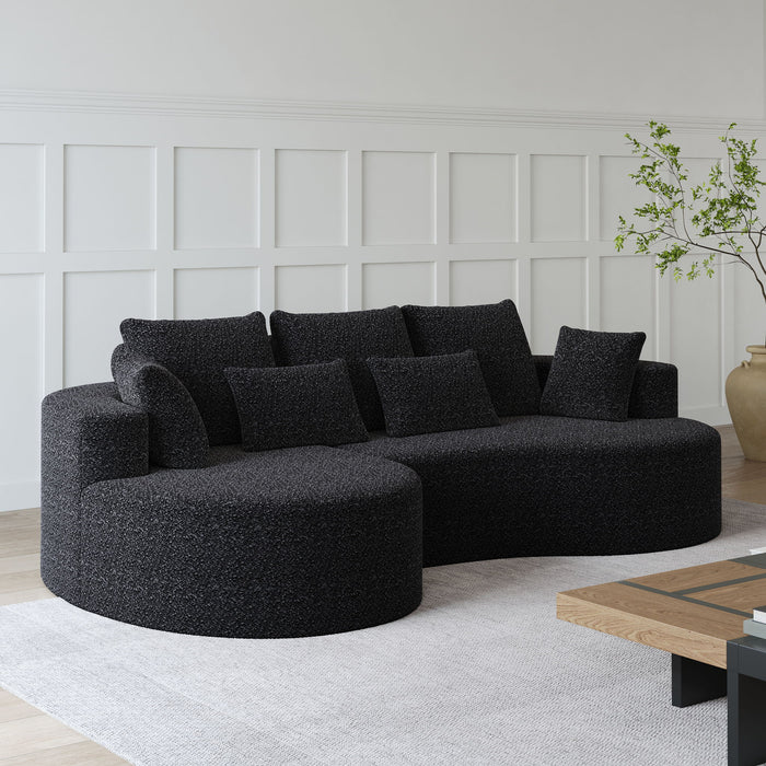 Curved Oversized Sectional Sofa With Extra Deep Seat