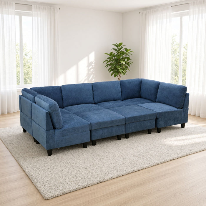 8 Piece Modular U - Shape Sectional Sofa
