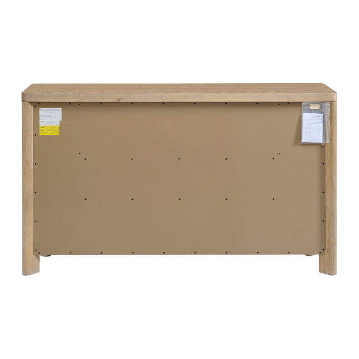 Contemporary 8 Drawer Dresser - Tan
