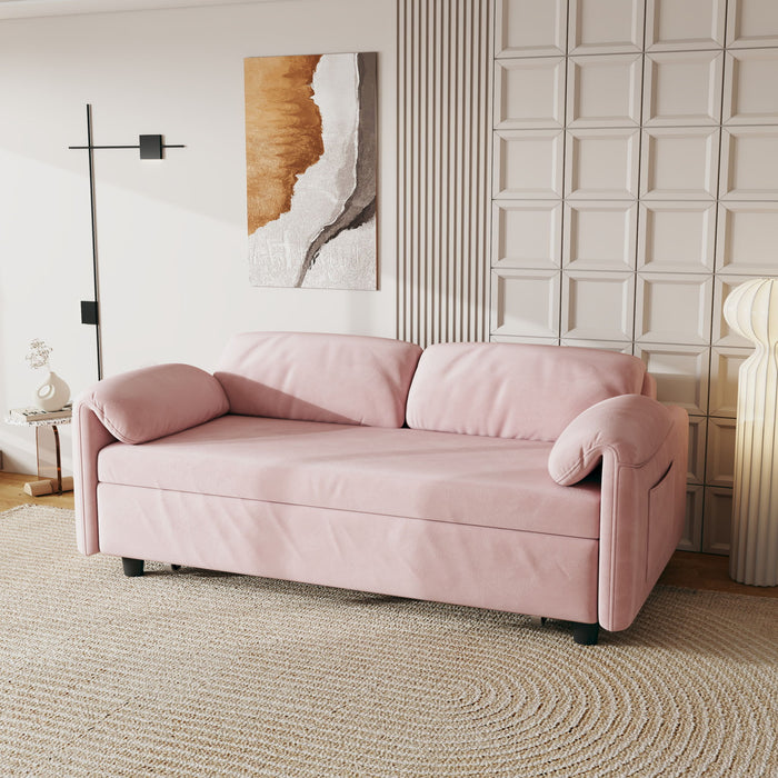 Sofa, Dual Purpose Lounge With Retractable Queen Size Bed