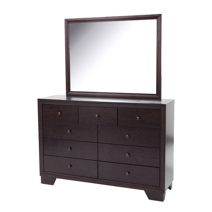 1 Piece Dresser With 9 Drawers - Brown