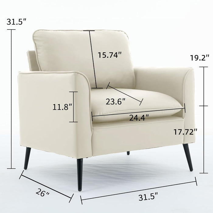 Nordic Retro Light Luxury Upholstered Sofa Chair