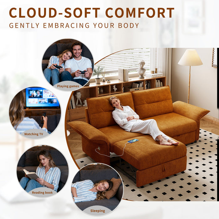 Sofa Bed With Convertible Design, Living Room Furniture
